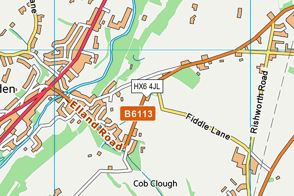 HX6 4JL map - OS VectorMap District (Ordnance Survey)