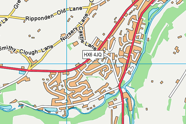 HX6 4JQ map - OS VectorMap District (Ordnance Survey)