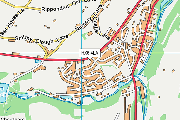 HX6 4LA map - OS VectorMap District (Ordnance Survey)