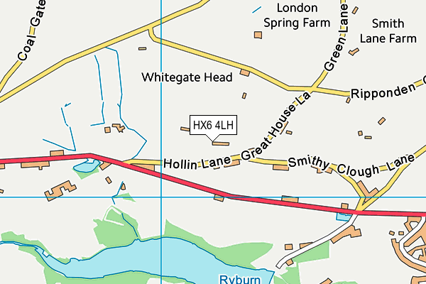 HX6 4LH map - OS VectorMap District (Ordnance Survey)