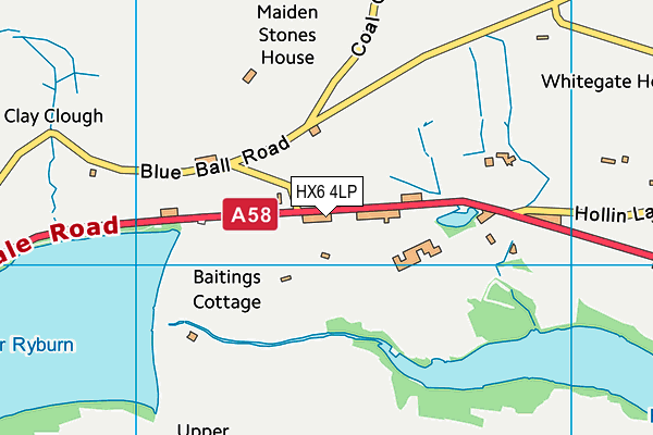 HX6 4LP map - OS VectorMap District (Ordnance Survey)