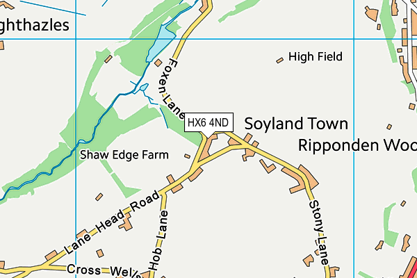 HX6 4ND map - OS VectorMap District (Ordnance Survey)