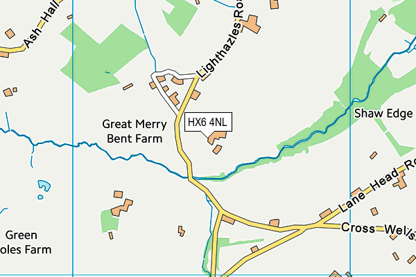 HX6 4NL map - OS VectorMap District (Ordnance Survey)