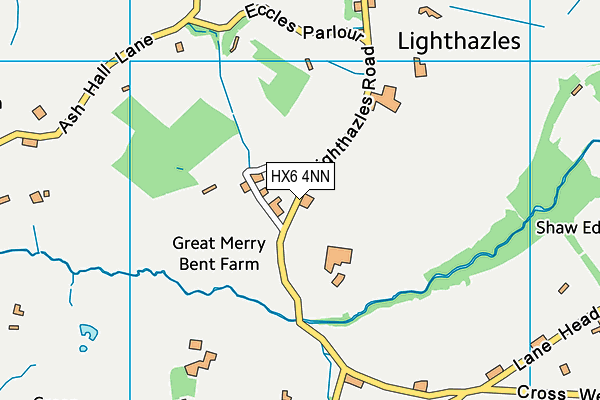 HX6 4NN map - OS VectorMap District (Ordnance Survey)