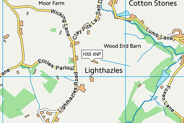 HX6 4NP map - OS VectorMap District (Ordnance Survey)