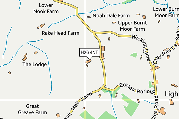 HX6 4NT map - OS VectorMap District (Ordnance Survey)