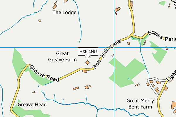 HX6 4NU map - OS VectorMap District (Ordnance Survey)