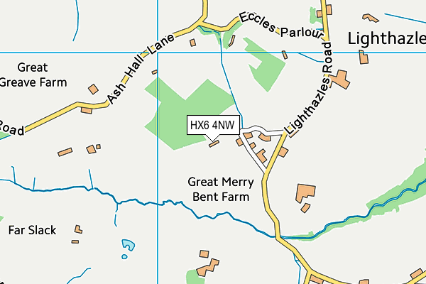 HX6 4NW map - OS VectorMap District (Ordnance Survey)