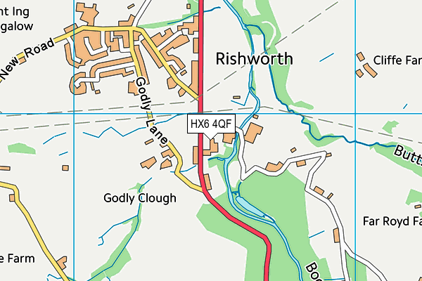 HX6 4QF map - OS VectorMap District (Ordnance Survey)