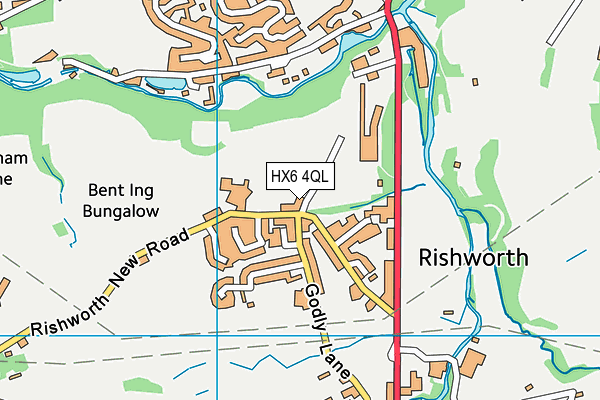 HX6 4QL map - OS VectorMap District (Ordnance Survey)