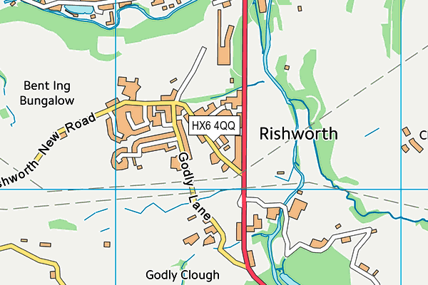 HX6 4QQ map - OS VectorMap District (Ordnance Survey)