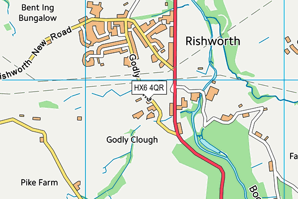St John's Primary School In Rishworth map (HX6 4QR) - OS VectorMap District (Ordnance Survey)
