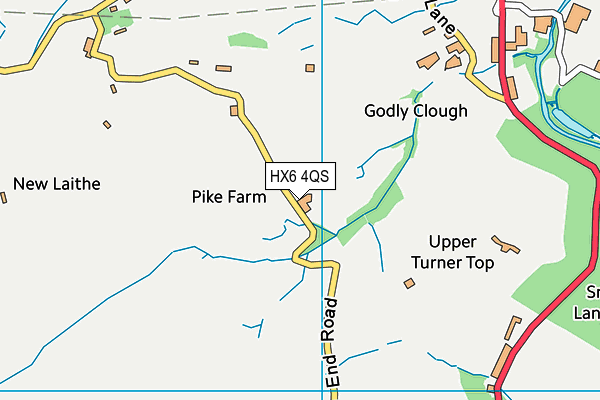 HX6 4QS map - OS VectorMap District (Ordnance Survey)