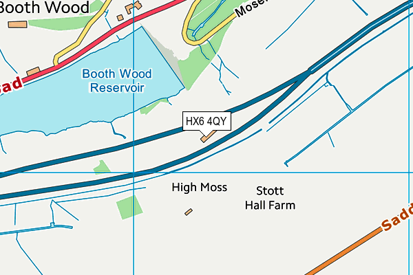 HX6 4QY map - OS VectorMap District (Ordnance Survey)