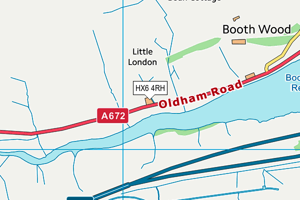 HX6 4RH map - OS VectorMap District (Ordnance Survey)