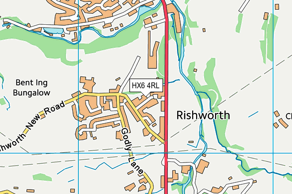 HX6 4RL map - OS VectorMap District (Ordnance Survey)