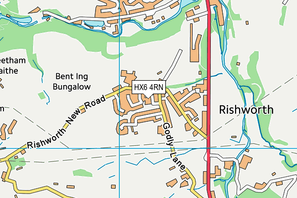 HX6 4RN map - OS VectorMap District (Ordnance Survey)