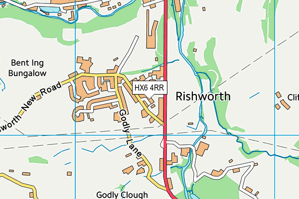 HX6 4RR map - OS VectorMap District (Ordnance Survey)