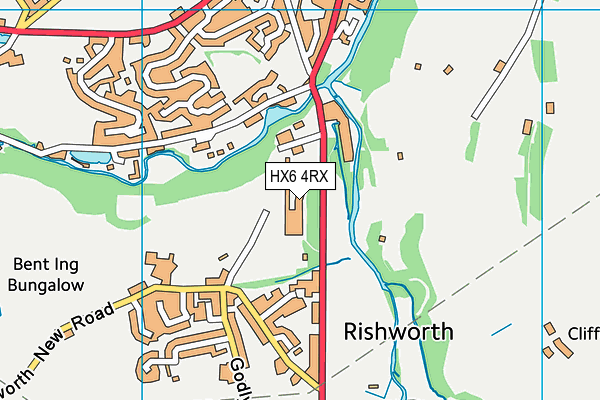 HX6 4RX map - OS VectorMap District (Ordnance Survey)