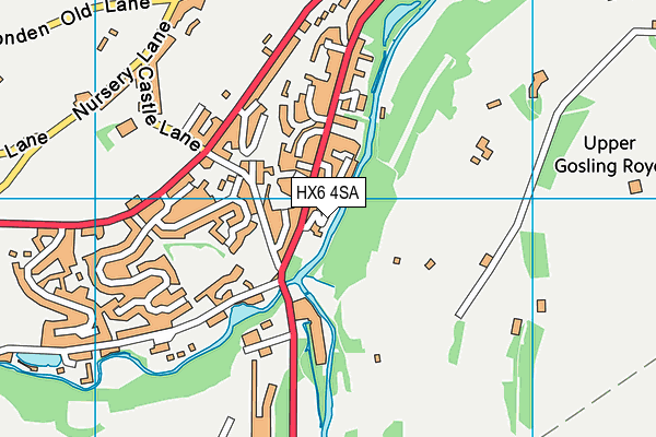 HX6 4SA map - OS VectorMap District (Ordnance Survey)