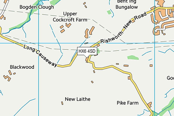 HX6 4SD map - OS VectorMap District (Ordnance Survey)