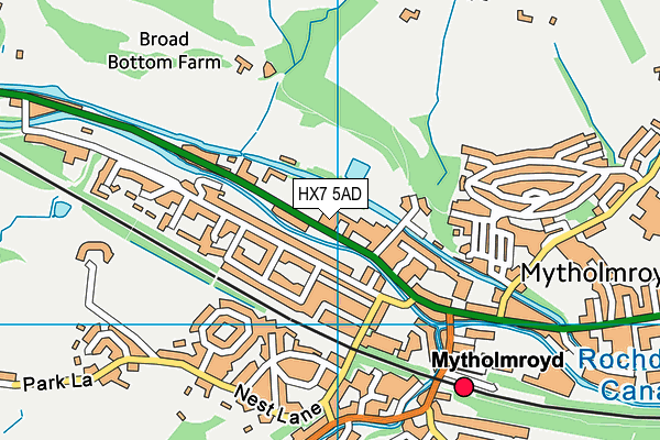 HX7 5AD map - OS VectorMap District (Ordnance Survey)