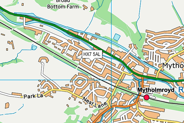 HX7 5AL map - OS VectorMap District (Ordnance Survey)