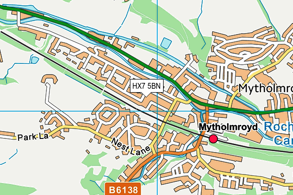 HX7 5BN map - OS VectorMap District (Ordnance Survey)