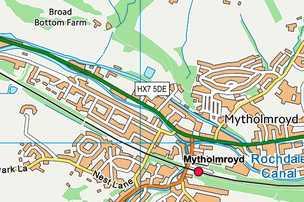 Burnley Road Academy map (HX7 5DE) - OS VectorMap District (Ordnance Survey)