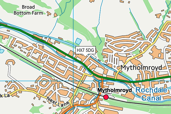 HX7 5DG map - OS VectorMap District (Ordnance Survey)