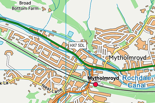 HX7 5DL map - OS VectorMap District (Ordnance Survey)