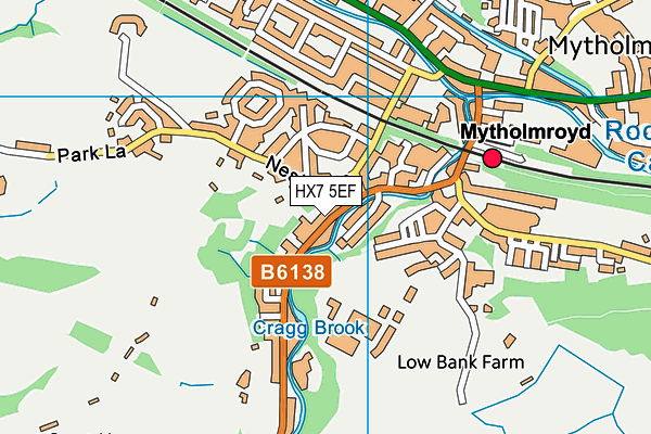 HX7 5EF map - OS VectorMap District (Ordnance Survey)