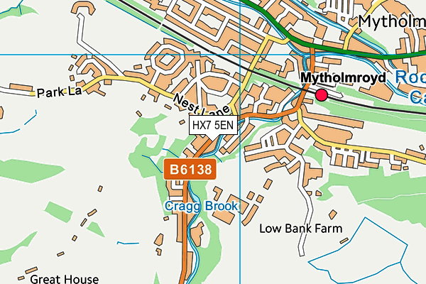 HX7 5EN map - OS VectorMap District (Ordnance Survey)