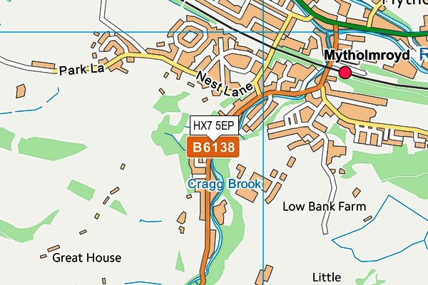 HX7 5EP map - OS VectorMap District (Ordnance Survey)