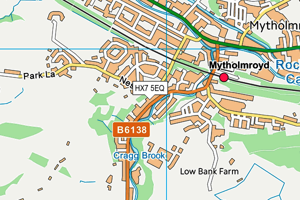 HX7 5EQ map - OS VectorMap District (Ordnance Survey)