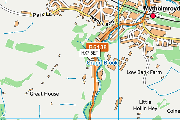 HX7 5ET map - OS VectorMap District (Ordnance Survey)