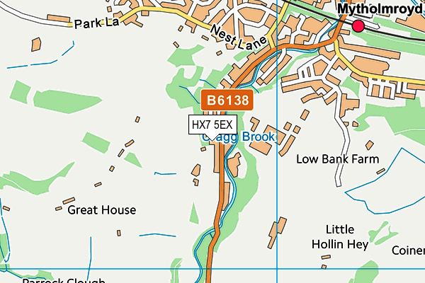 HX7 5EX map - OS VectorMap District (Ordnance Survey)