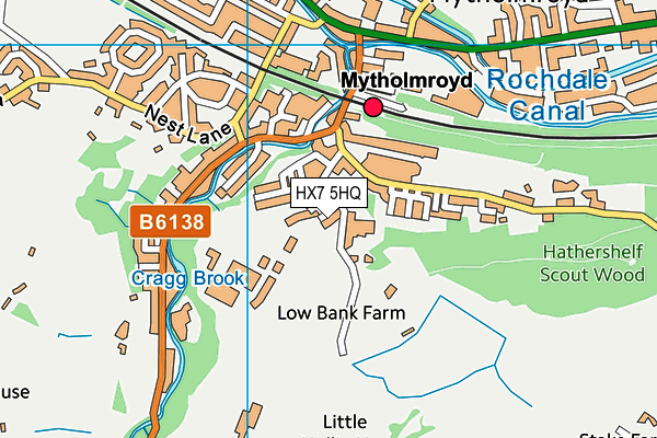 HX7 5HQ map - OS VectorMap District (Ordnance Survey)