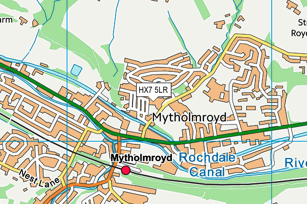 HX7 5LR map - OS VectorMap District (Ordnance Survey)