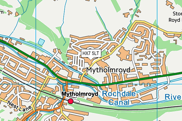 HX7 5LT map - OS VectorMap District (Ordnance Survey)