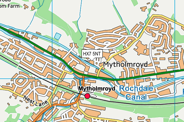 HX7 5NT map - OS VectorMap District (Ordnance Survey)