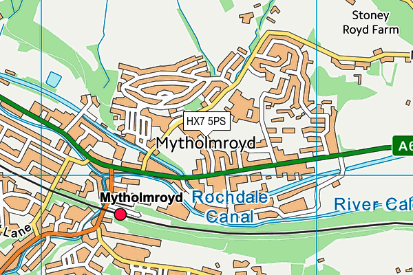 HX7 5PS map - OS VectorMap District (Ordnance Survey)