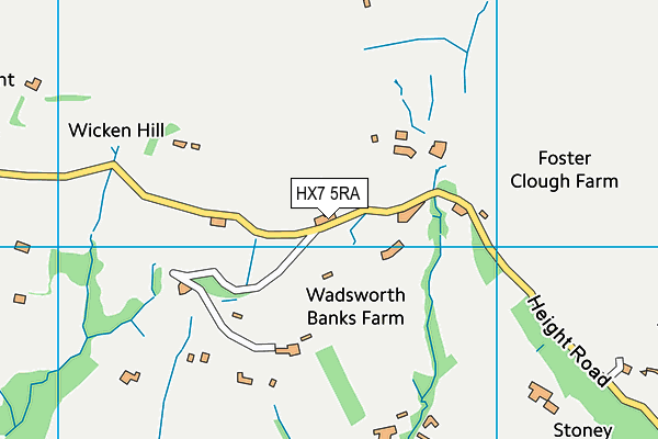 HX7 5RA map - OS VectorMap District (Ordnance Survey)