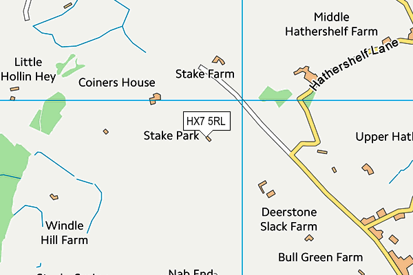 HX7 5RL map - OS VectorMap District (Ordnance Survey)