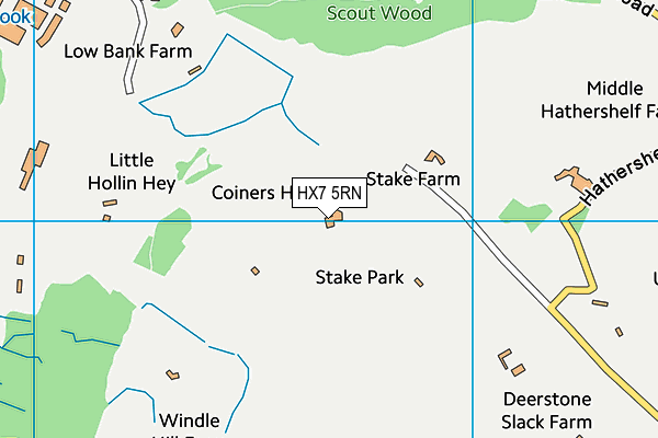 HX7 5RN map - OS VectorMap District (Ordnance Survey)