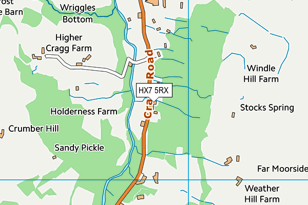 HX7 5RX map - OS VectorMap District (Ordnance Survey)