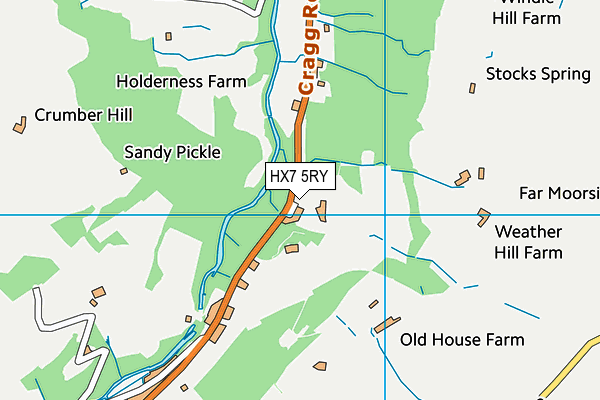 HX7 5RY map - OS VectorMap District (Ordnance Survey)