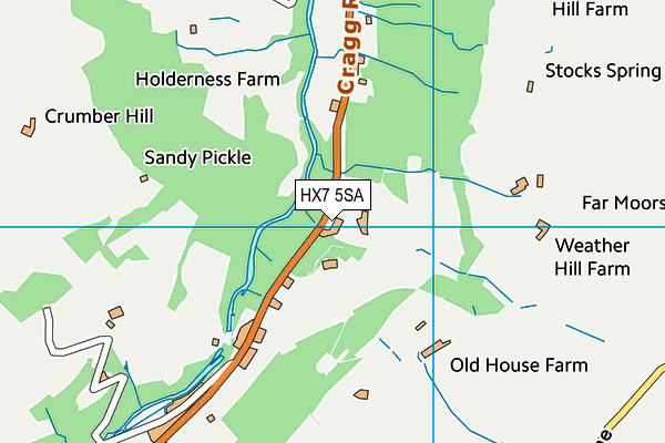 HX7 5SA map - OS VectorMap District (Ordnance Survey)