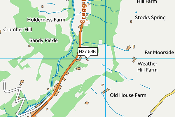 HX7 5SB map - OS VectorMap District (Ordnance Survey)