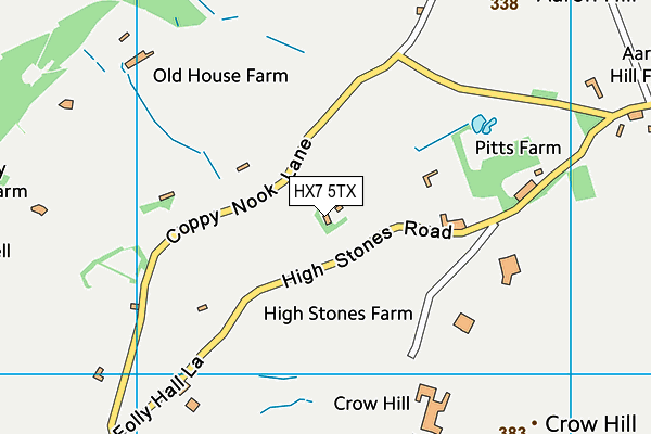 HX7 5TX map - OS VectorMap District (Ordnance Survey)